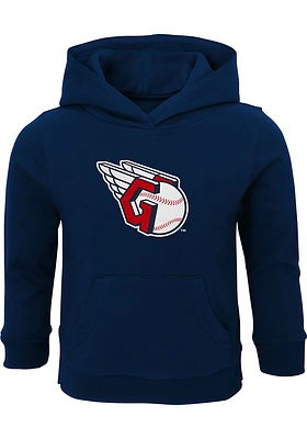Cleveland Guardians Toddler Navy Blue Primary Logo Long Sleeve Hooded Sweatshirt