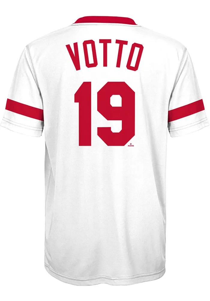 Joey Votto Cincinnati Reds Youth White Triple NN Player Tee