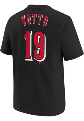 Joey Votto  Cincinnati Reds Boys Black Home Alt NN Short Sleeve T-Shirt