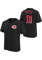 Joey Votto  Cincinnati Reds Boys Black Home Alt NN Short Sleeve T-Shirt