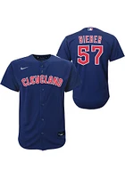 Shane Bieber  Nike Cleveland Guardians Youth Navy Blue Alt Replica Jersey