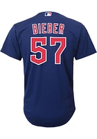 Shane Bieber  Nike Cleveland Guardians Youth Navy Blue Alt Replica Jersey
