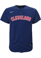 Shane Bieber  Nike Cleveland Guardians Youth Navy Blue Alt Replica Jersey