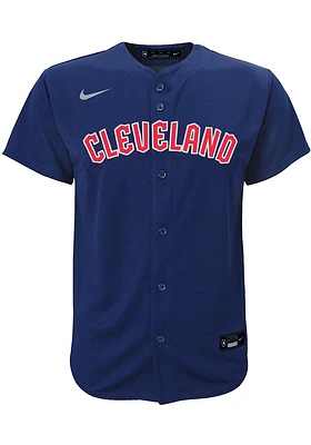 Nike Cleveland Guardians Youth Navy Blue Alt Replica Blank Jersey