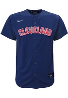 Nike Cleveland Guardians Youth Navy Blue Alt Replica Blank Jersey