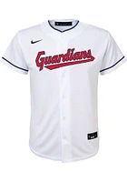 Shane Bieber  Nike Cleveland Guardians Youth White Home Edition Jersey