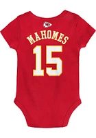 Outer Stuff Patrick Mahomes Kansas City Chiefs Baby Red Mainliner NN Short Sleeve One Piece