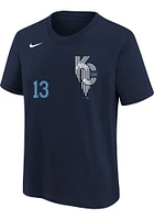 Salvador Perez Kansas City Royals Youth Navy Blue Connect NN Player Tee