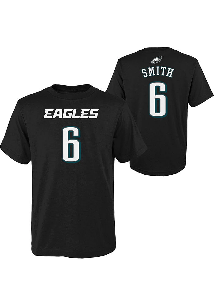 Devonta Smith Philadelphia Eagles Youth Black Mainliner NN Player Tee
