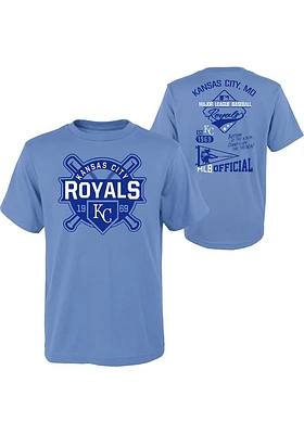 Kansas City Royals Boys Light Blue Multi Hits Short Sleeve T-Shirt