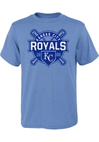 Kansas City Royals Boys Light Blue Multi Hits Short Sleeve T-Shirt