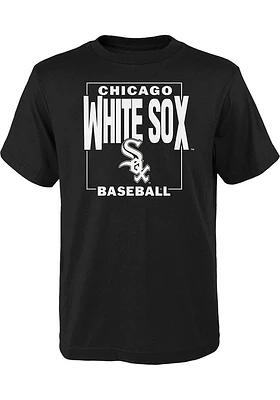 Chicago White Sox Youth Black Coin Toss Short Sleeve T-Shirt
