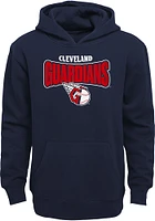 Cleveland Guardians Boys Navy Blue Draft Pick Long Sleeve Hooded Sweatshirt
