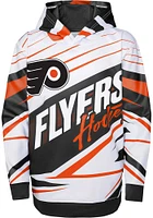 Philadelphia Flyers Boys White Adept Quarterback Long Sleeve Hooded Sweatshirt