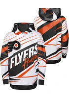 Philadelphia Flyers Boys White Adept Quarterback Long Sleeve Hooded Sweatshirt