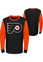 Philadelphia Flyers Youth Black Scoring Chance Long Sleeve Fashion T-Shirt