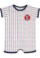 St Louis Cardinals Baby White Bat Ball Hitter Romper Short Sleeve One Piece