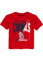 St Louis Cardinals Toddler Red Coin Toss Short Sleeve T-Shirt