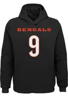 Joe Burrow Outer Stuff Cincinnati Bengals Youth Mainliner NN Long Sleeve Player Hoodie Black