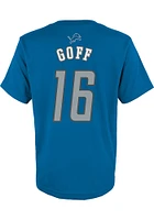 Jared Goff  Detroit Lions Boys Blue Mainliner NN Short Sleeve T-Shirt