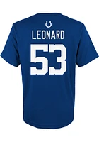 Shaquille Leonard Indianapolis Colts Youth Blue Mainliner NN Player Tee