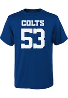 Shaquille Leonard Indianapolis Colts Youth Blue Mainliner NN Player Tee