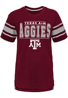 Texas A&M Aggies Youth Maroon Huddle Up Short Sleeve Fashion T-Shirt