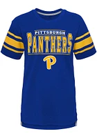 Pitt Panthers Youth Blue Huddle Up Short Sleeve Fashion T-Shirt