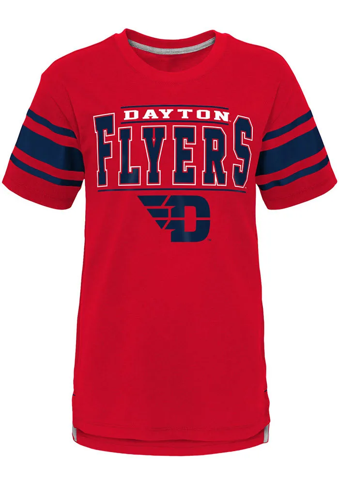 Dayton Flyers Youth Navy Blue Huddle Up Short Sleeve Fashion T-Shirt