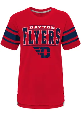 Dayton Flyers Youth Navy Blue Huddle Up Short Sleeve Fashion T-Shirt