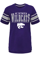 K-State Wildcats Boys Purple Huddle Up Short Sleeve Fashion Tee