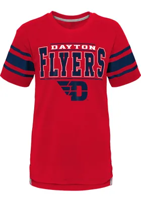 Dayton Flyers Boys Navy Blue Huddle Up Short Sleeve Fashion Tee