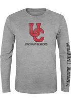 Cincinnati Bearcats Youth Grey Slogan Sleeve Long T-Shirt