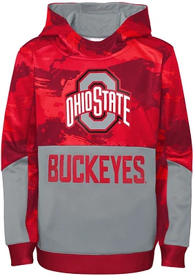 Ohio State Buckeyes Youth Red Covert Long Sleeve Hoodie