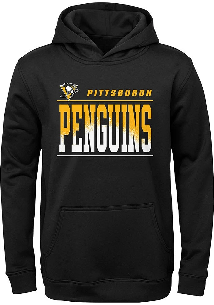 Pittsburgh Penguins Youth Black Play By Long Sleeve Hoodie