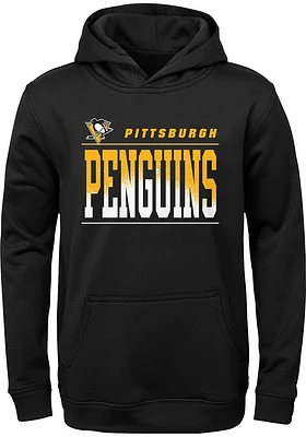 Pittsburgh Penguins Youth Black Play By Long Sleeve Hoodie