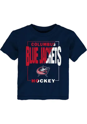 Columbus Blue Jackets Toddler Navy Coin Toss Short Sleeve T-Shirt