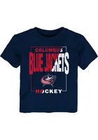 Columbus Blue Jackets Toddler Navy Coin Toss Short Sleeve T-Shirt