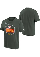 Nike Kansas City Chiefs Youth Charcoal 2022 Super Bowl Champ LR Trophy Short Sleeve T-Shirt