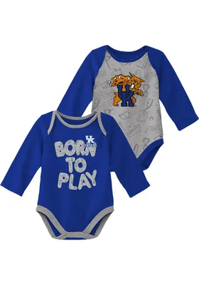 Kentucky Wildcats Baby Blue Born To Play LS 2PK One Piece