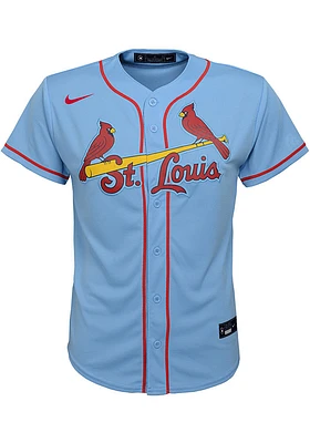 Nike STL Cardinals Boys Light Blue Alt 3 Replica Blank Baseball Jersey