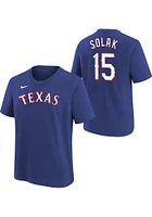 Nick Solak Texas Rangers Youth Blue Home NN Player Tee