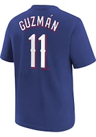 Ronald Guzman Texas Rangers Youth Blue Home NN Player Tee