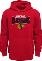 Chicago Blackhawks Boys Red Draft Pick Long Sleeve Hooded Sweatshirt