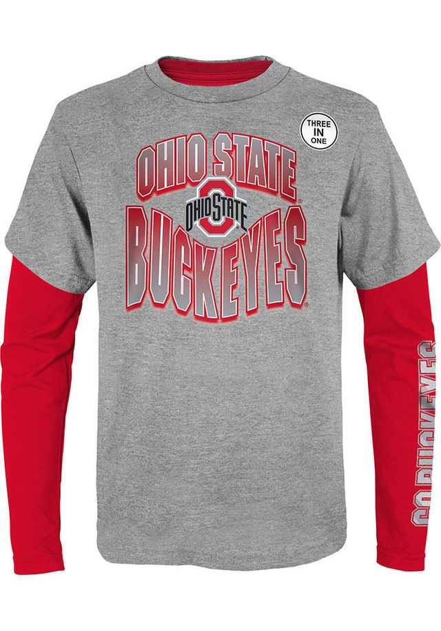 Ohio State Buckeyes Youth Red Game Day 3-In-1 Long Sleeve T-Shirt