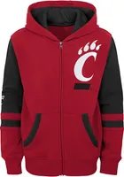 Cincinnati Bearcats Baby Stadium Style Long Sleeve Full Zip Sweatshirt - Red