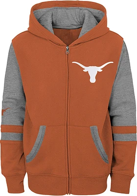 Texas Longhorns Toddler Stadium Long Sleeve Full Zip Sweatshirt - Burnt Orange