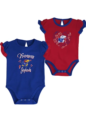Kansas Jayhawks Baby Blue Too Much Love 2PK Set One Piece