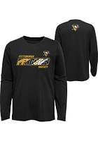 Pittsburgh Penguins Youth Black Rink Reimagined Long Sleeve T-Shirt