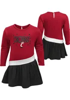 Cincinnati Bearcats Toddler Red Heart To Long Sleeve Dress